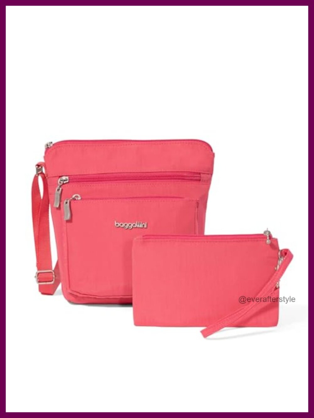 Water-Resistant Nylon Crossbody Bag RFID Wristlet Lightweight Travel Purse